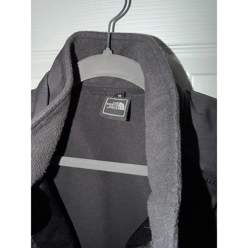 The North Face Summit Series Mens Softshell Jacket Gray Full Zip Fleece Lined M‎